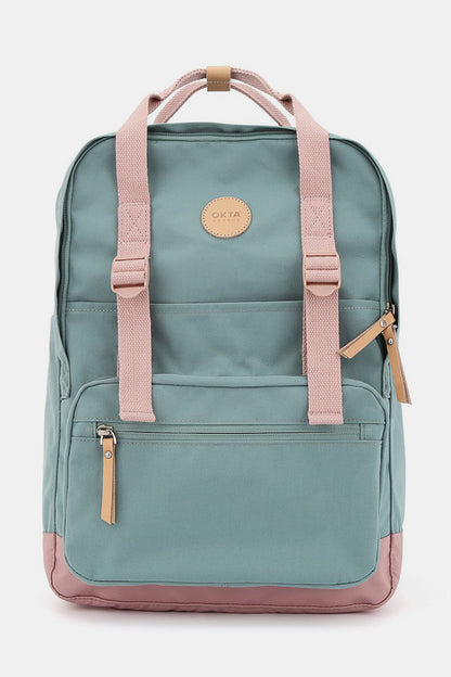 waterproof canvas backpack in air force blue