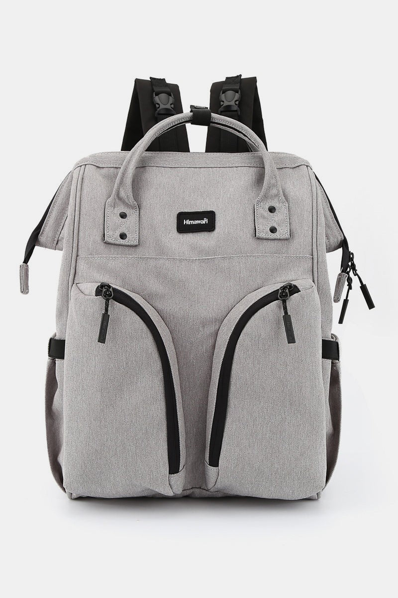 waterproof multi compartment backpack in gray