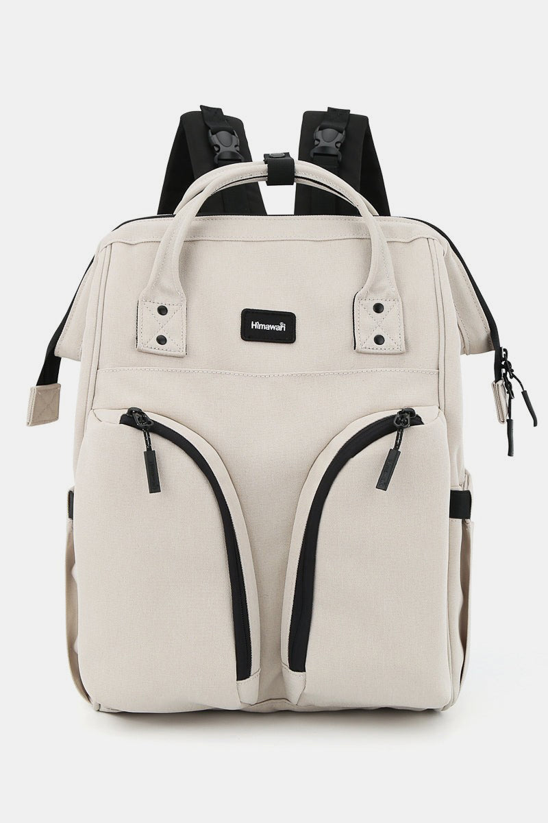 waterproof multi compartment backpack in ivory