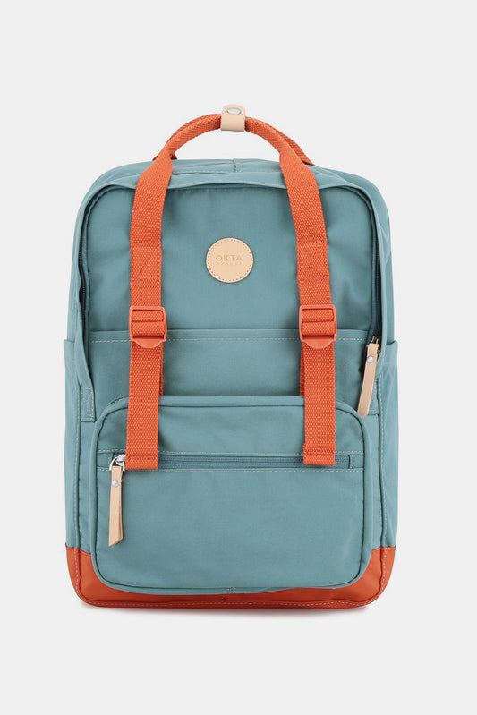 waterproof canvas backpack in teal