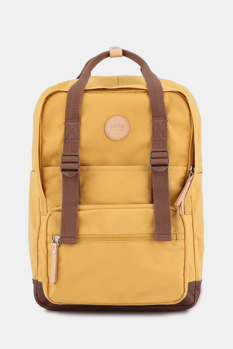 waterproof canvas backpack in yellow