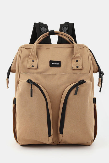 waterproof multi compartment backpack in tan