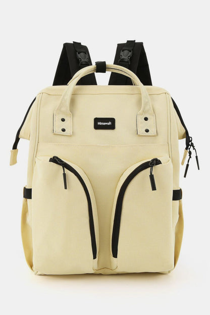 waterproof multi compartment backpack in yellow