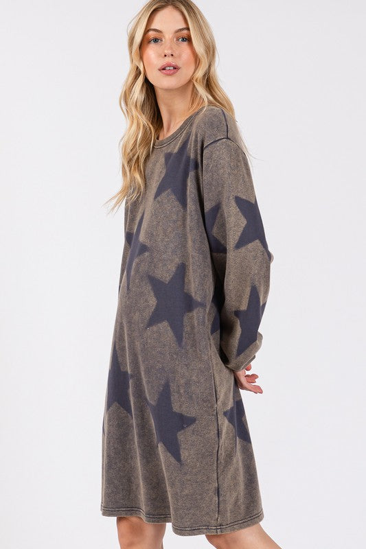 Belle Long Sleeve Sweatshirt Dress