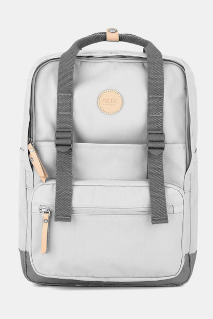 waterproof canvas backpack in light gray