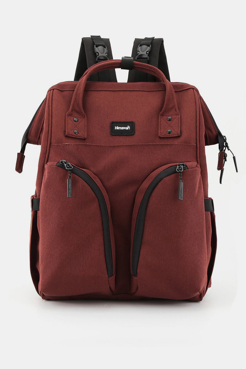 waterproof multi compartment backpack in red