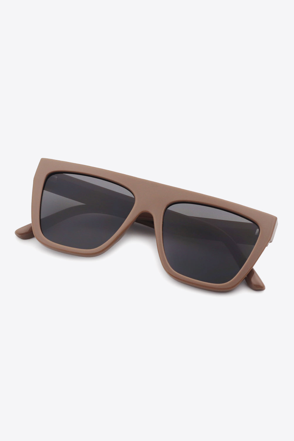 brown wayfarer sunglasses folded