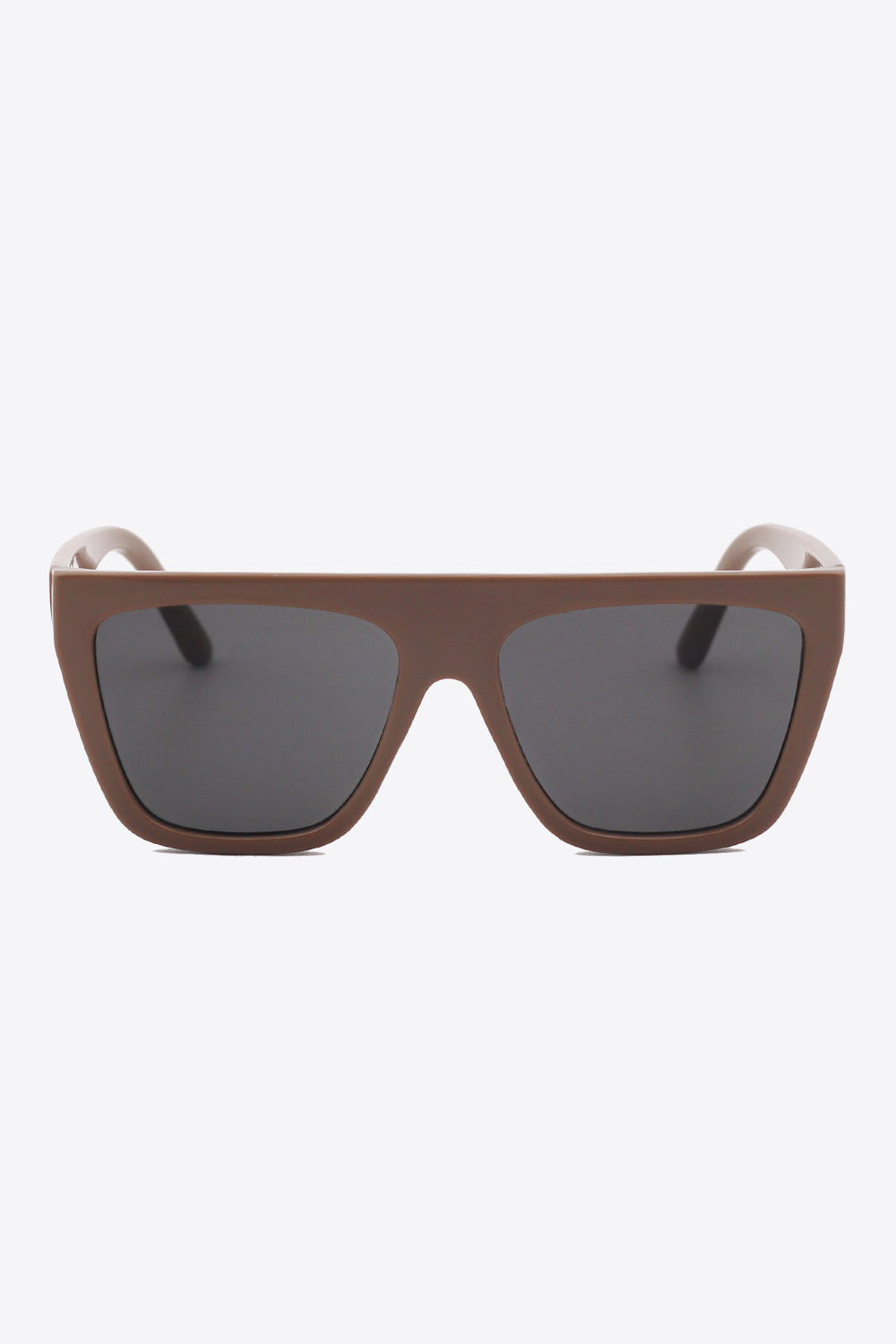 brown wayfarer sunglasses front view