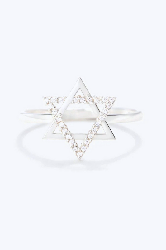 star of david ring in sterling silver